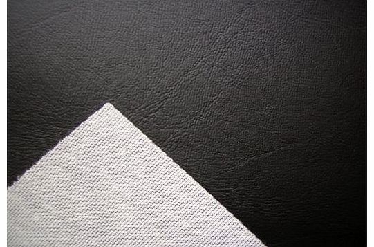 Prestige Fashion UK Ltd BLACK VINYL FAUX LEATHER FROM THE FABRIC BARN , LEATHERETTE UPHOLSTERY FABRIC - ATLANTA by the metre