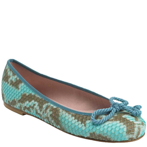 Pretty Ballerinas Snake Print Turquoise