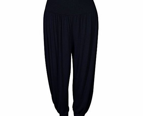 Pretty Fashion PrettyFashion Womens Harem Trousers Ali Baba Long Ladies Girls Pants Baggy Hareem Leggings Plus Size 8-22 (16 / 18, Black)