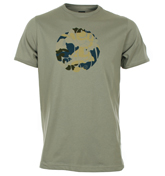 Grey T-Shirt with Camouflage Print