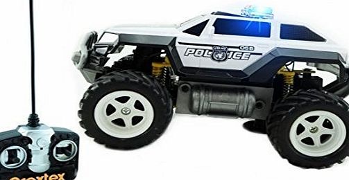 Prextex Remote Control Monster Police Truck Radio Control Police Car toys for boys Rc Car with Lights Best Christmas gift for 8-12 year old boys