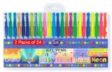 48 GEL PENS - Smooth Flow Glitter, Scented, Neon, Metallic, Milky and Pearl Pen