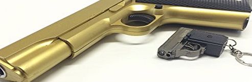 PriceDrop UK - click here for more GOLDEN GUN Special Edition   Gun Torch COLLECTABLE ** SPRING ACTION - 6MM - With Few Pellets