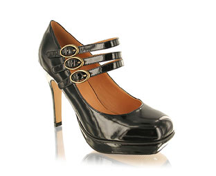 Funky Patent Platform Court Shoe