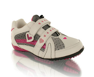 Priceless Funky Velcro Trainer With Glitter Heart Detail