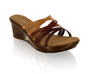 Funky Wedge Sandal With Crossover Strap Detail
