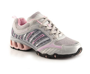 Lace Up Trainer With Netting Trim