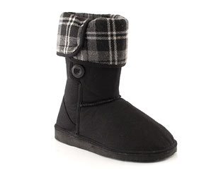 Priceless Mid High Boot With Check Print