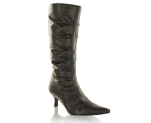 Mid High Boot With Ruche Detail