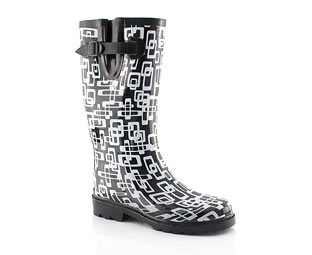 Mid High Patterned Wellington Boot