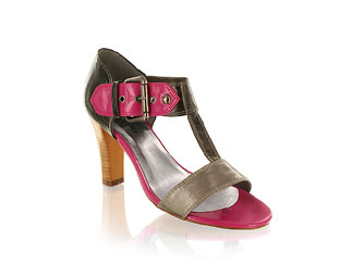 Stunning Block Colour Heeled Sandal