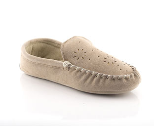 Traditional Moccasin Slipper with Underlay