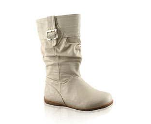 Priceless Trendy Ruche Boot With Buckle Trim