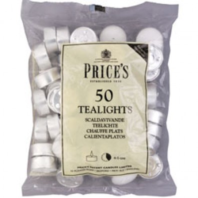 Prices Tea Lights - Pack of 50 TE041628