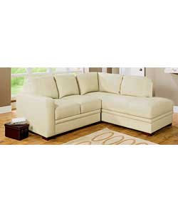 Right Hand Leather Corner Group - Ivory