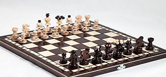 Prime Chess 14`` Brand New Hand Crafted ``Pearl`` Wooden Chess Set 35cm x 35cm
