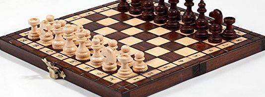 Prime Chess 8`` Pocket Wooden Tournament Style Chess Set 20cm x 20cm