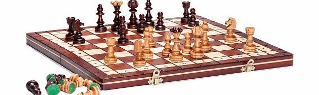 Prime Chess Brand New Hand Crafted Cherry Wooden Chess Set 37cm x 37cm