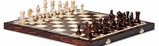 Prime Chess Brand New Hand Crafted Tournament 76 Wooden Chess Set 39cm x 39cm