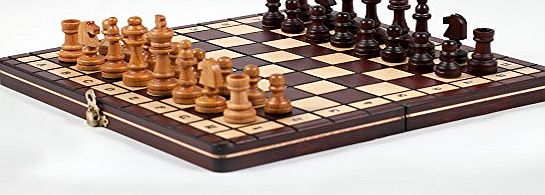Prime Chess Tournament Travel Cherry Wooden Chess Set 30cm x 30cm