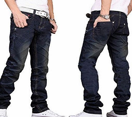 PRIME hot sale mens jeans slim fit blue all sizes (32 x Long)