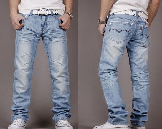 PRIME hot sale mens jeans wash blue all sizes (36 x REGULAR)