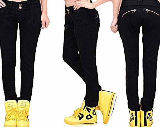 Prime Hot Sales Ladies Jeans Stretchy Slim Fit Women Jeans Trouser Pant All Sizes (Black, 8)