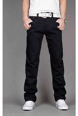 Hot Sales Mens Chinos Basic Fashion Mens jeans Trouser Pants All Sizes (36X30, Black)