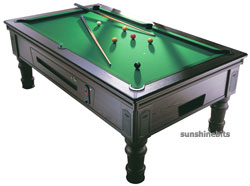 Slate Bed Pool Table-Coin Operation