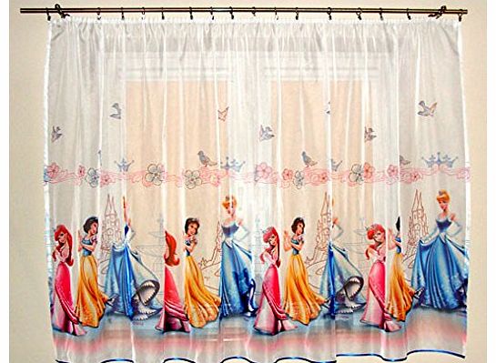 Princesses Disney voile net curtain PRINCESSES - width 225cm/89`` x drop 160cm/63``