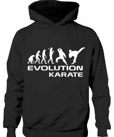 Evolution Of Karate Martial Arts Funny Kids Hoodie Birthday Gift 9-11 Black