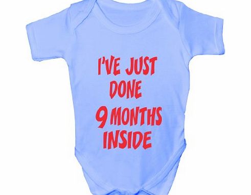 Print4U Ive Done 9 Months ~Funny Babygrow~Babies Gift Boy/Girl Vest Babies Clothing 0-3 blue