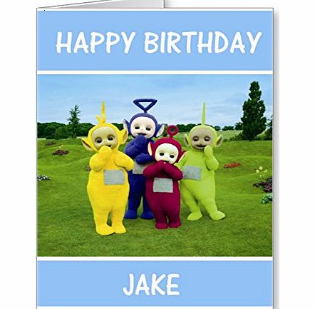 Printed Gifts personalised teletubbies birthday card