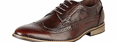 MENS ITALIAN STYLE DESIGNER INSPIRED OFFICE FORMAL WEDDING CASUAL BROGUES SHOES SIZE Navy Blue , UK 8 / EU 42
