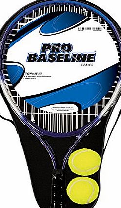 pro Baseline Aluminium Tennis Rackets and 2 Balls