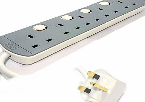 Pro-Elec pro elec 5-Way 2 m Individually Switched Electric Extension Gang Lead Cable