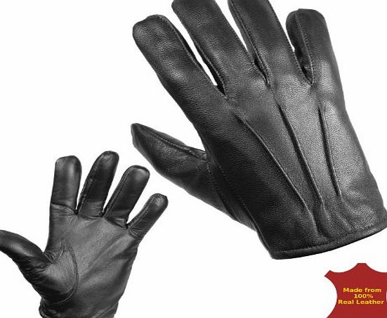Pro Tec Protec Kevlar anti slash and fire resistant black leather glove. (Small)