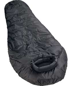 ProAction Black 500gsm Hollow Fibre Mummy Sleeping Bag -