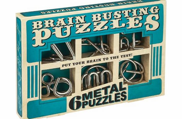 Professor Puzzle Brain Busting 6 Metal Puzzle Set