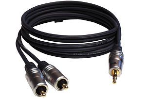 PGA3402 3.5mm jack to 2x Phono Cable - 1.2m