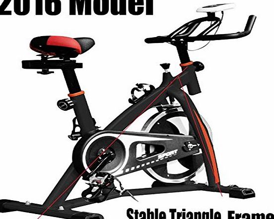 PROGEN NEW HEAVY DUTY SPIN 18KG FLYWHEEL AEROBIC TRAINING BIKE EXERCISE BIKE FITNESS BIKE HOME FITNESS GYM LED MONITOR (FREE WATER BOTTLE INCLUDED)