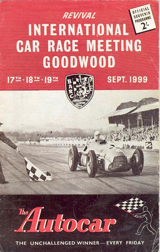 Goodwood Revival Meeting 1999 Race Card