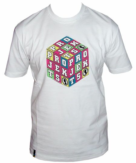 Rubik Cube Graphic White T-Shirt