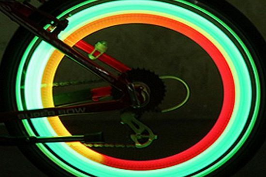 Promithi LED Bicycle Spoke Wheel Safety Light Cycling Push Bike Mountain Bicycle Lights (Colorful)