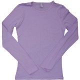 American Apparel - Sheer Jersey Long Sleeve T, Lavender, L