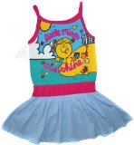Promod Little Miss Sunshine Vest Dress 4 to 5 Years Ice Blue with Raspberry