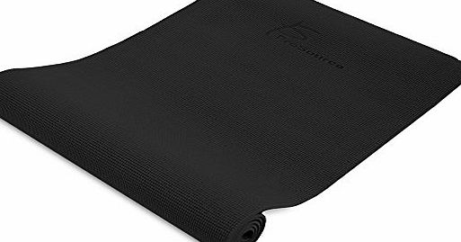 ProSource Premium High Density Exercise Yoga Mat with Comfort PVC Foam and Carrying Straps (Black)