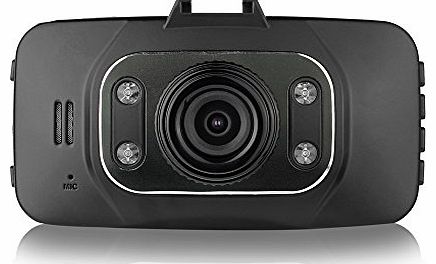 Prosteruk HD Wide Angle 1080P DVR Dashboard Vehicle Camera Video Recorder Camcorder - with 2.7`` LCD Display with G-sensor Motion Detect and Self Cover Function for Car Recording
