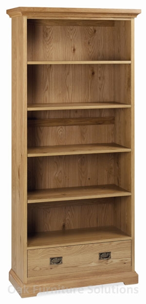 Oak Wide Bookcase