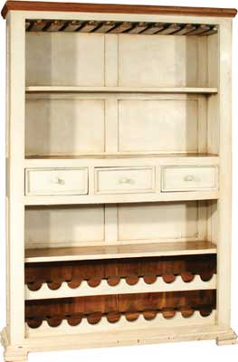 provence PAINTED WINE BOOKCASE 70.5IN x 47.5IN